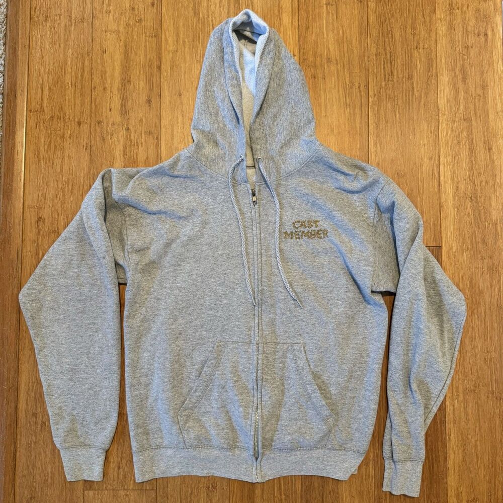Disney Cast Member Exclusive Chip & Dale Full Zip Up Hoodie Sz M